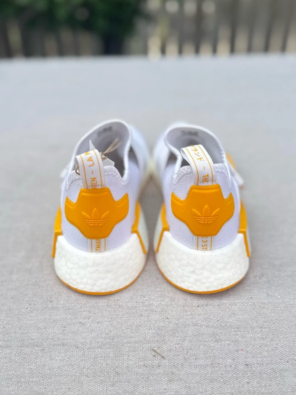 adidas womens White & Orange tennis shoes